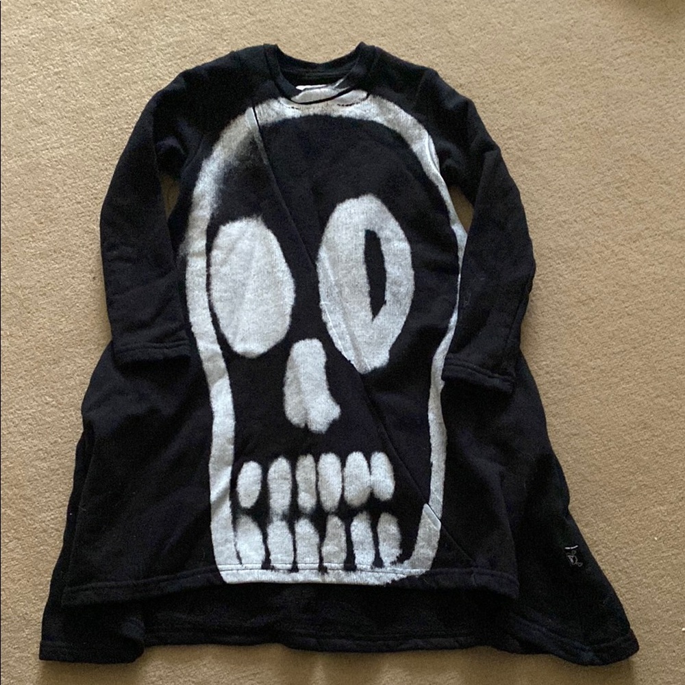 nununu Black Dress with Skull Design